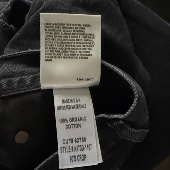 Agolde women’s Black Straight Jeans - Picture 10 of 11